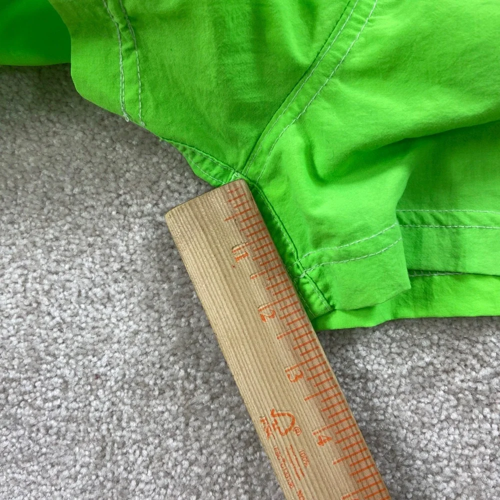 Vintage Ocean Pacific Swim Trunks Mens Large Neon Green Nylon Retro Surf Shorts